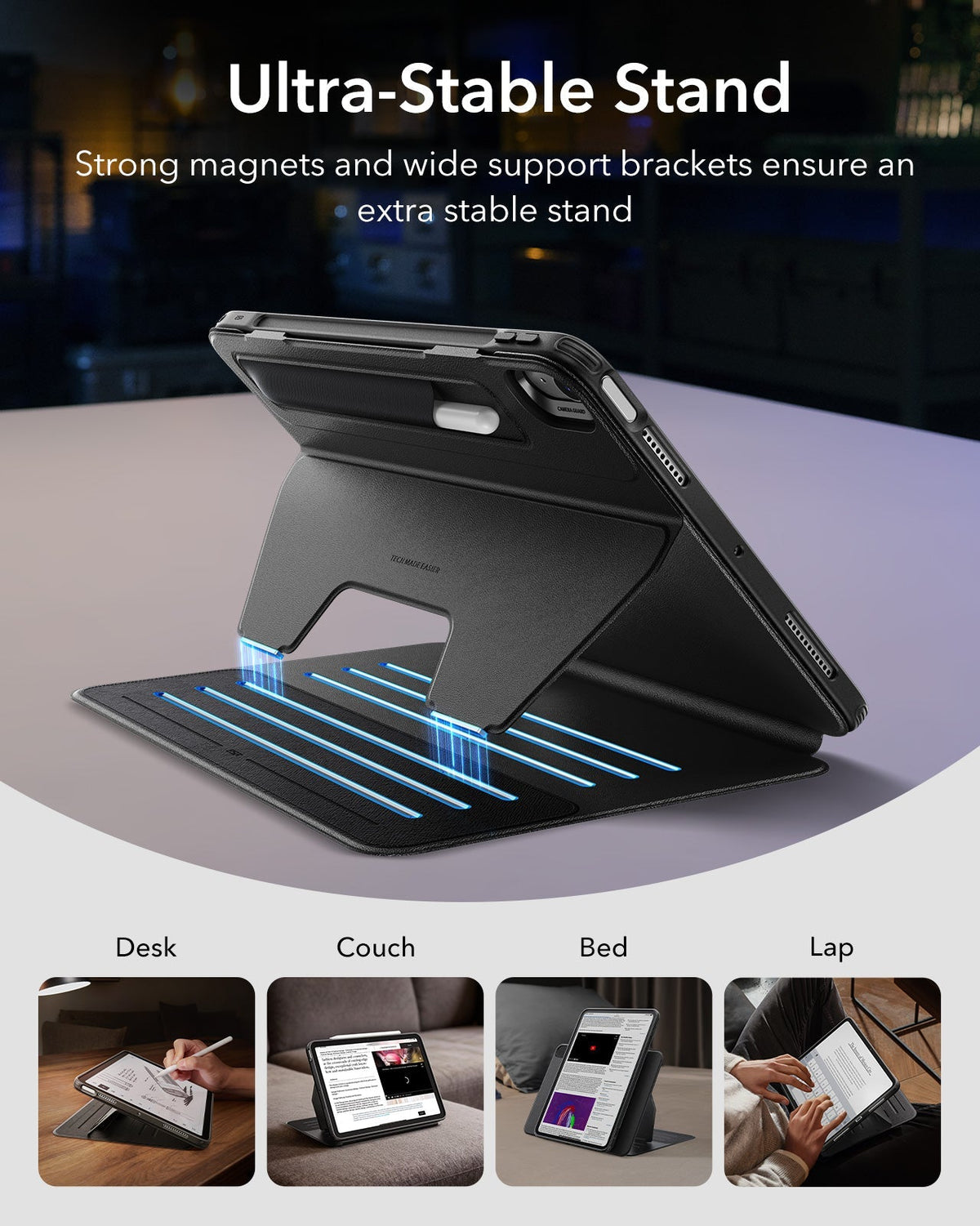 iPad Air 11" (M4) 2026 Shift Magnetic Case - Black ESR ESR