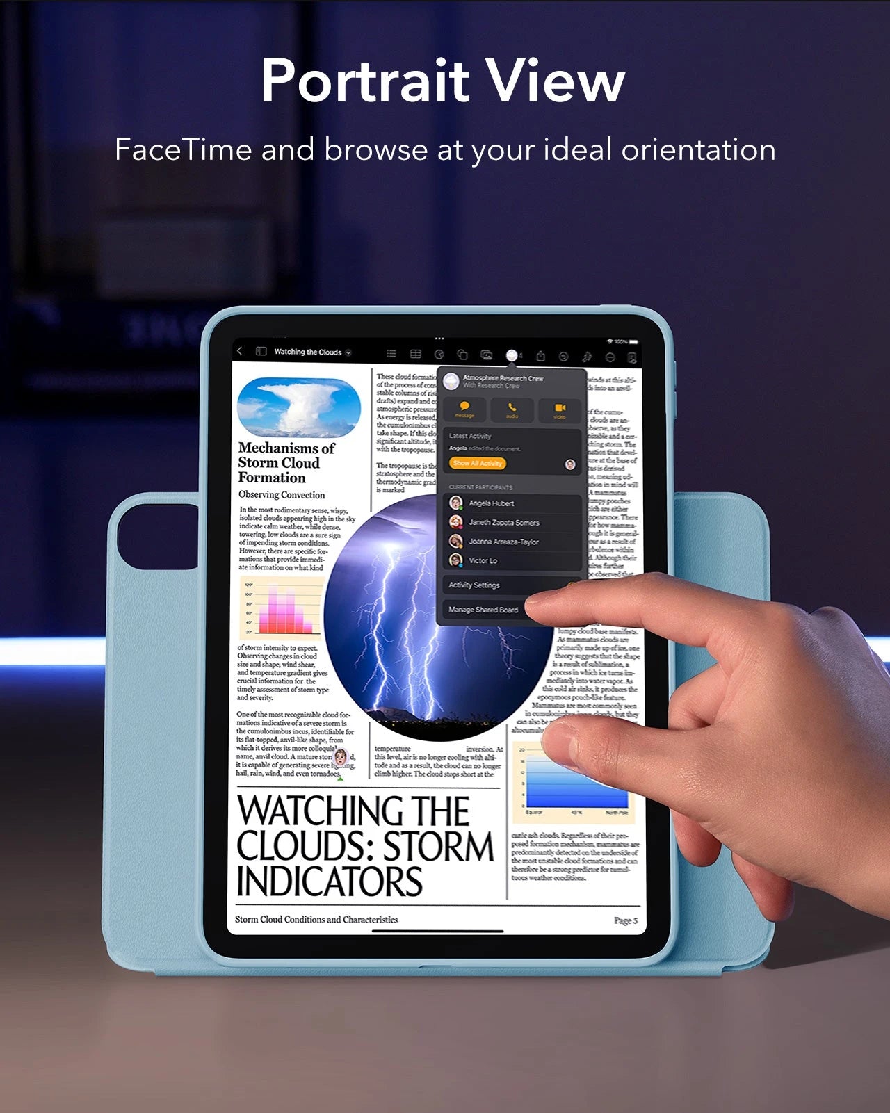 iPad Air 11" (M4) 2026 Shift Magnetic Case - Blue ESR ESR