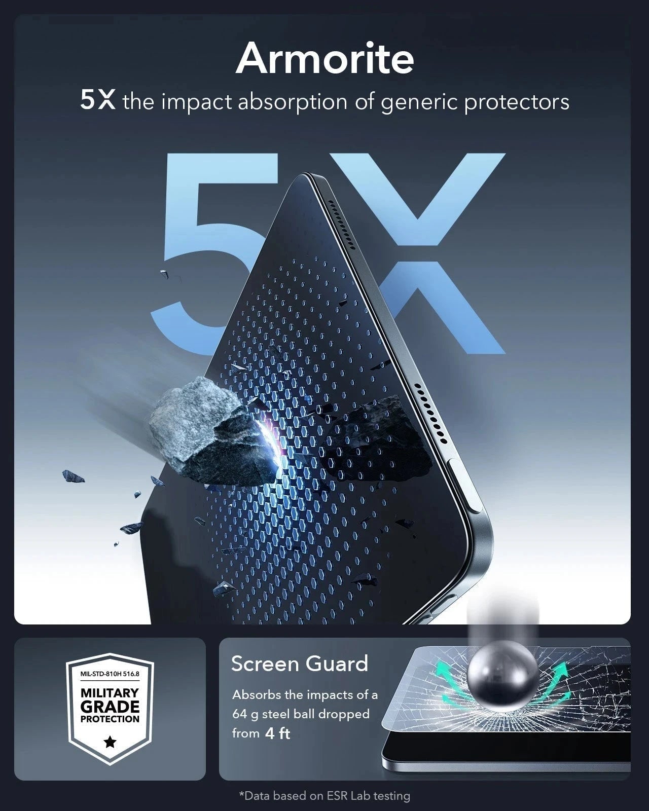 iPad Air 11" (M4) 2026 UltraFit Armorite® Paper-Feel Screen Protector – 2 Pack ESR ESR