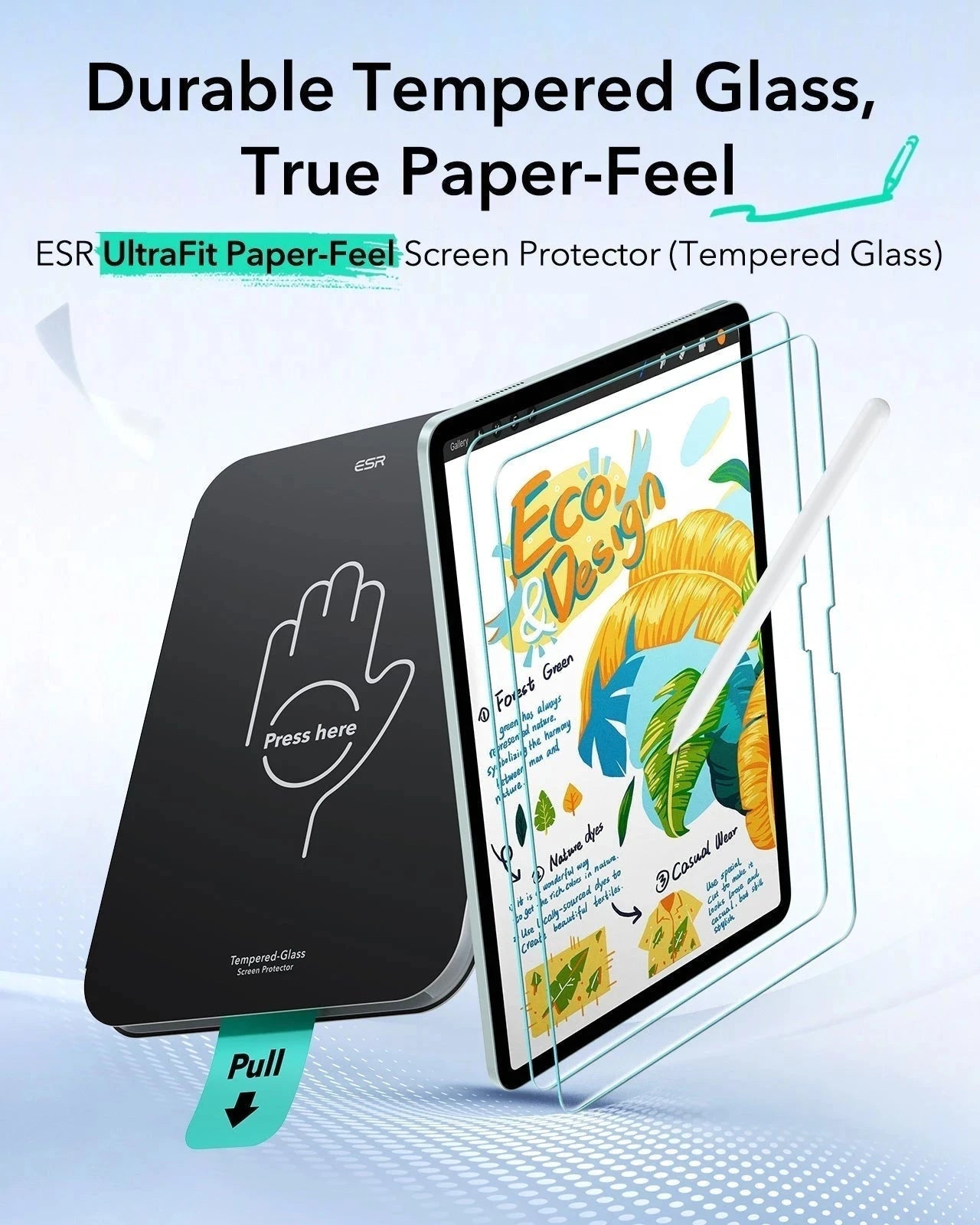 iPad Air 11" (M4) 2026 UltraFit Classic Paper-Feel Screen Protector – 2 Pack ESR ESR