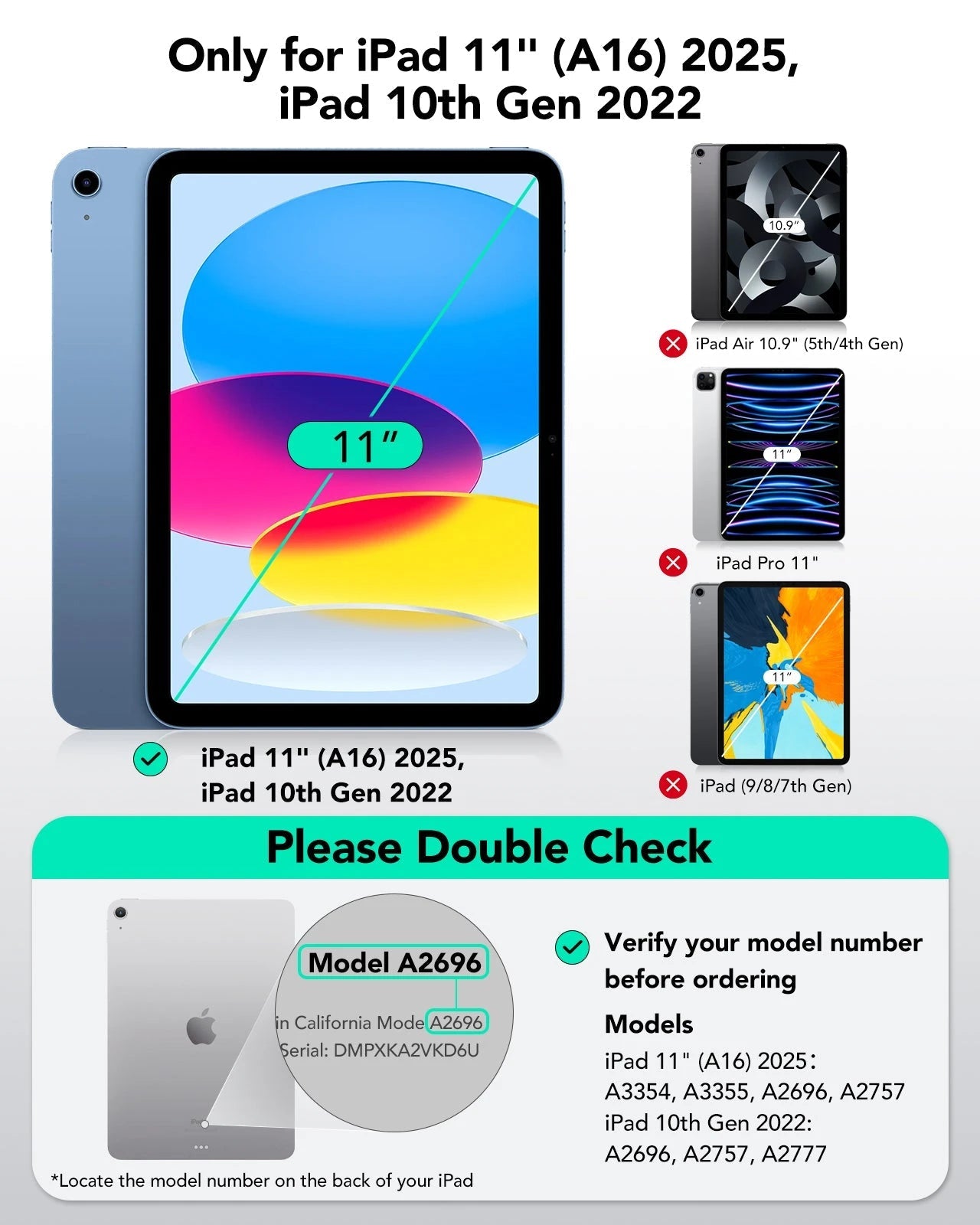 iPad Air 11" (M4, 2026) Flex Tastaturhülle (abnehmbar) - DE Layout -Blau ESR ESR