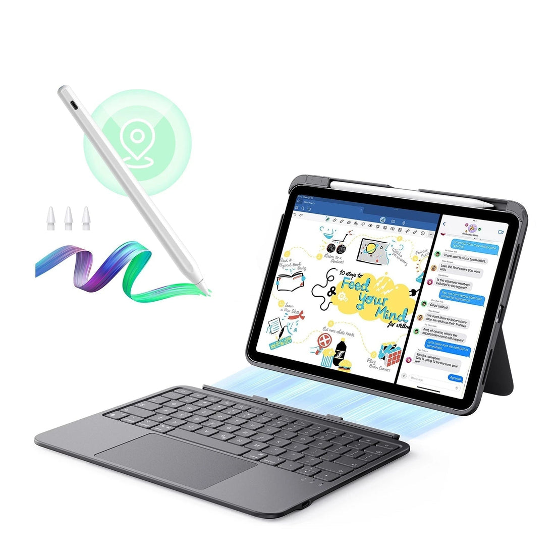 [Color] iPad Air 11-inch (M4) Removable Keyboard Case & Geo Pencil | ESR Flex