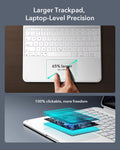 Larger Trackpad Laptop-Level Precision with white keyboard case