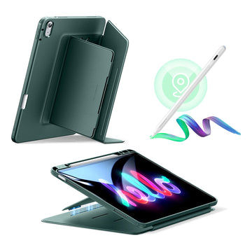 iPad Air 13" (M3) 2025 Bundle Flip Magnetic Case with Geo Digital Pencil - Green ESR ESR