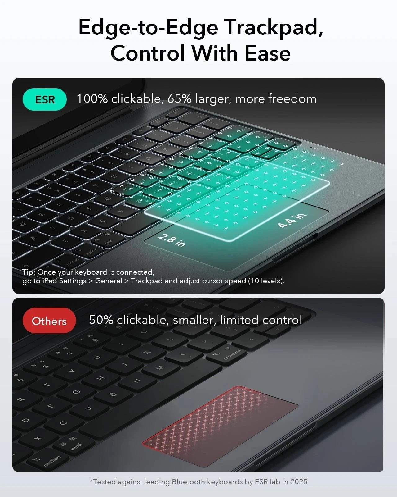 iPad Air 13" (M2) 2024 Shift Keyboard Case (Detachable) -US Layout-Dark Gray ESR ESR