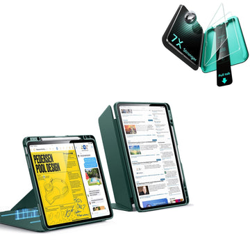 iPad Air 13" (M4) 2026 Bundle Flip Magnetic Case with Pencil Holder & Armorite® Protection - Green