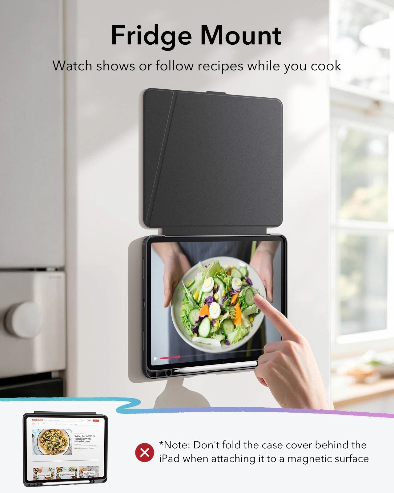 iPad Air 13" (M4) 2026 Bundle Flip Magnetic Case with Pencil Holder, Paper-Feel Magnetic & Armorite® Protection - Black ESR ESR