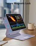 Purple_ipad_case_iPad_Air_13_M4_2026_Rebound_Magnetic_Keyboard_Case_360_secure magnetic lock