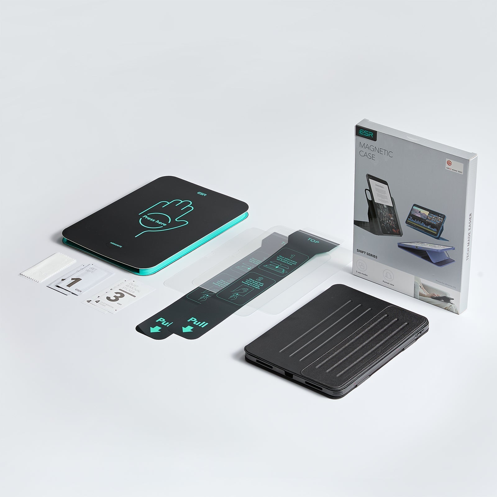 iPad Air 13" (M4) 2026 Bundle Shift Magnetic Case & Armorite® Paper-Feel Protection - Black ESR ESR