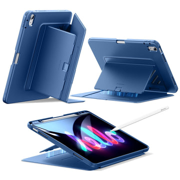 Coque magnétique Flip iPad Air 13" (M4) 2026 avec support pour stylet - Navy Blue