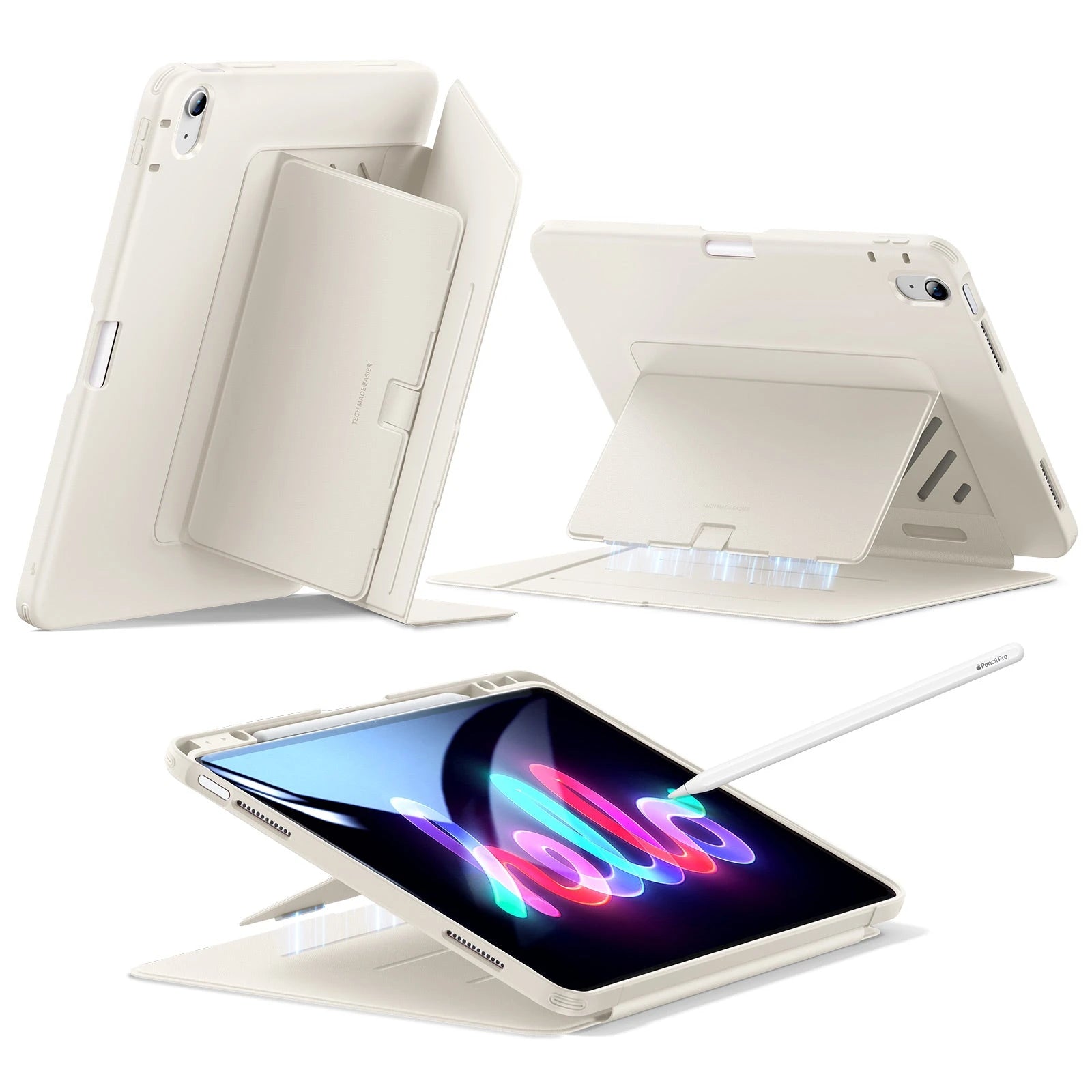 iPad Air 13" (M4) 2026 Flip Magnetic Case with Pencil Holder - Starlight ESR ESR