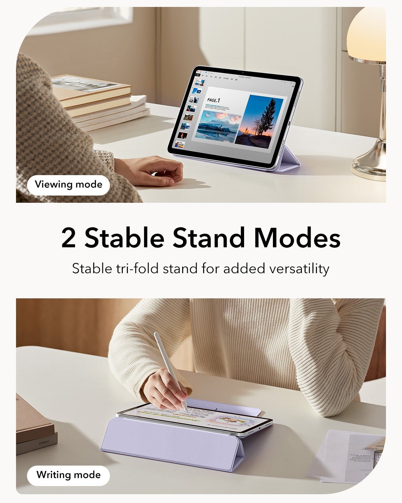 iPad Air 13" (M4) 2026 Rebound Magnetic Case - Light Purple ESR ESR