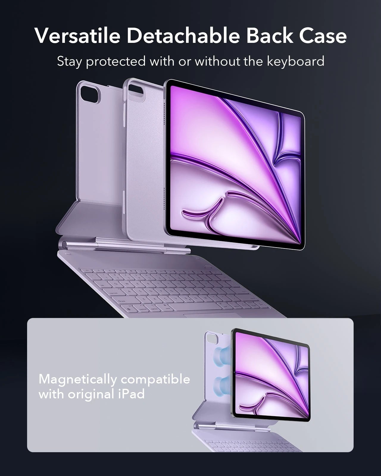 ipad_rebound_magnetic_keyboard_case_360_purple_case_versatile detachable back case