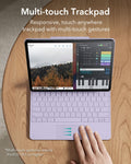  iPad Air 13-inch (M4) 2026 Keyboard Case with Pencil Holder-purple case