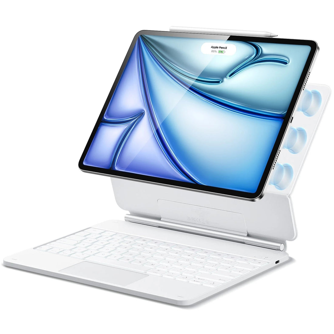 iPad Air 13” (M4) 2026 Rebound Magnetic Keyboard Case - US Layout-White ESR ESR