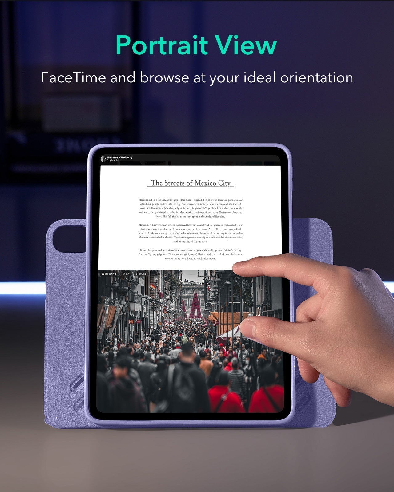 iPad Air 13" (M4) 2026 Shift Magnetic Case - Purple ESR ESR