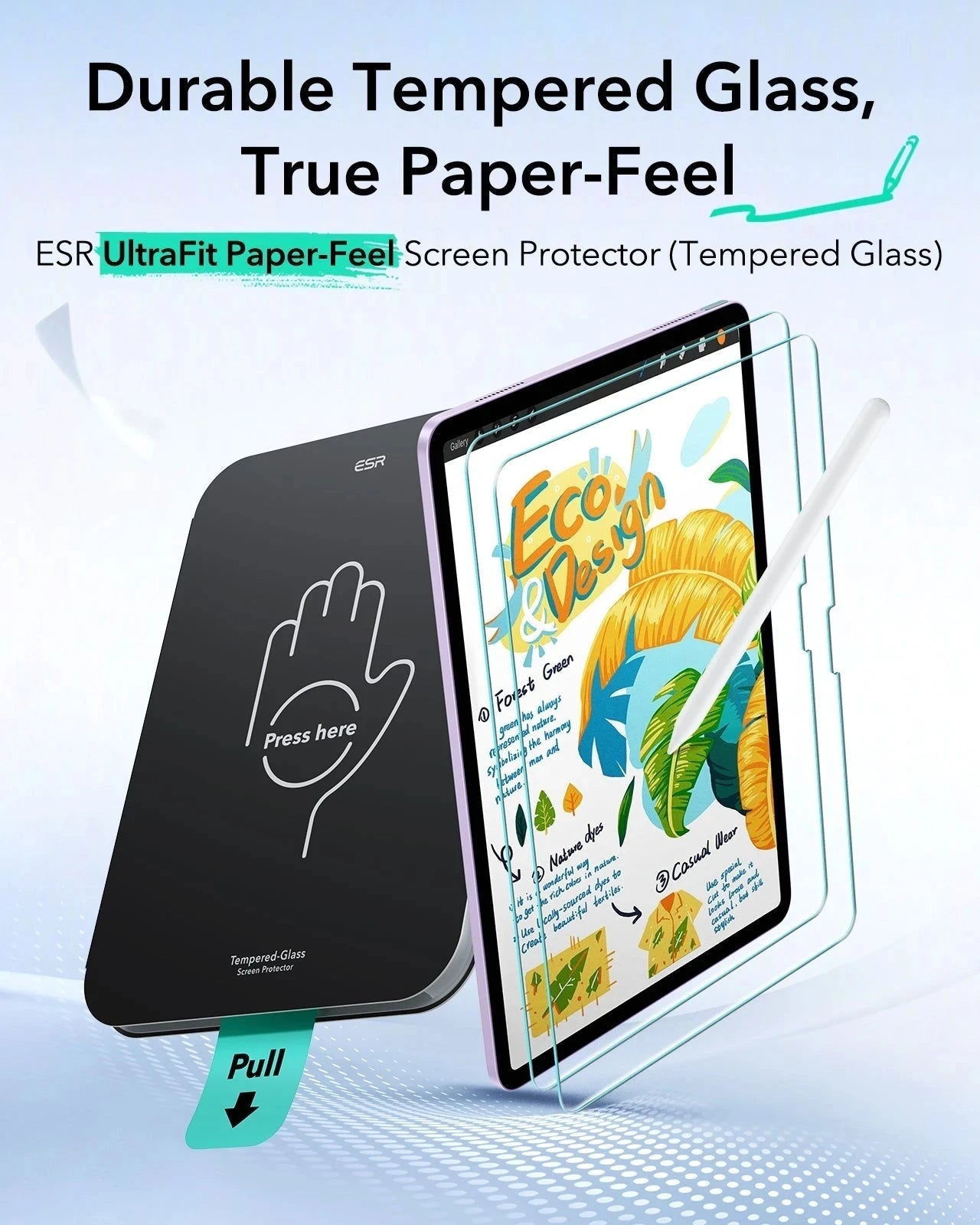 iPad Air 13" (M4) 2026 UltraFit Classic Paper-Feel Screen Protector – 2 Pack ESR ESR