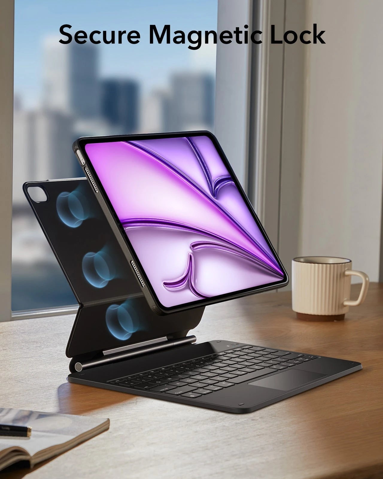 iPad Air 13" (M4, 2026) Bundle Rebound Magnet-Tastaturhülle 360° + Armorite & Paper-Feel Displayschutz - DE Layout -Schwarz ESR ESR