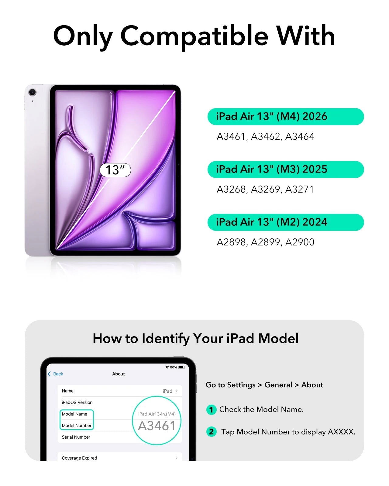 iPad Air 13" (M4, 2026) Bundle Rebound Magnet-Tastaturhülle 360° & Digital Pencil-DE Layout-Schwarz ESR ESR