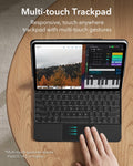 iPad Air 13-inch (M4) 2026 Keyboard Case with Pencil Holder-multi-touch trackpad