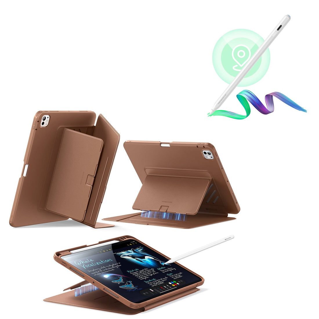 iPad Pro 11″ (2024) Flip Magnetic Case with Pencil Bundle - Brown ESR ESR