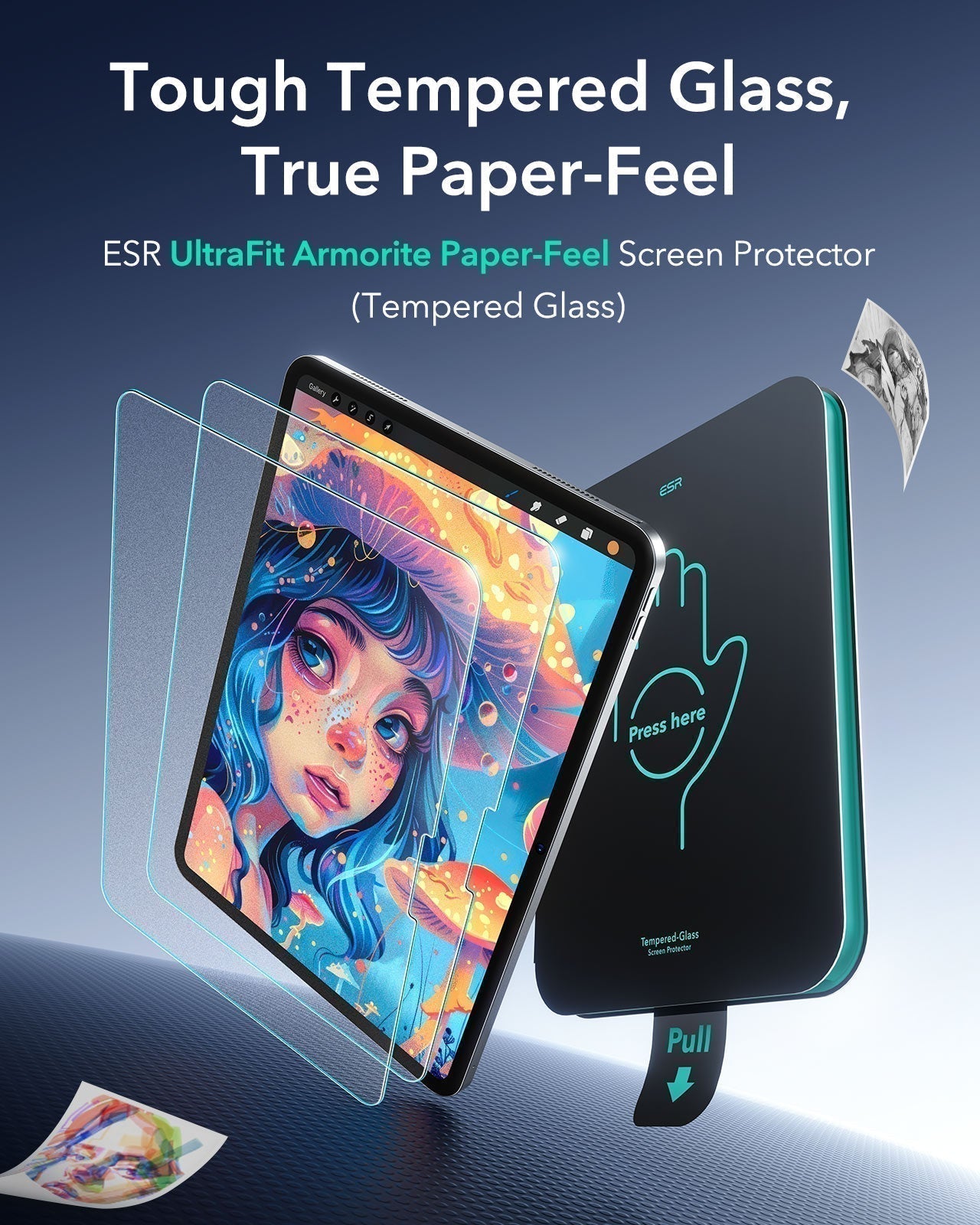 iPad Pro 11" (2025) Bundle Shift Magnetic Case & Armorite® Paper-Feel Protection - Brown ESR ESR