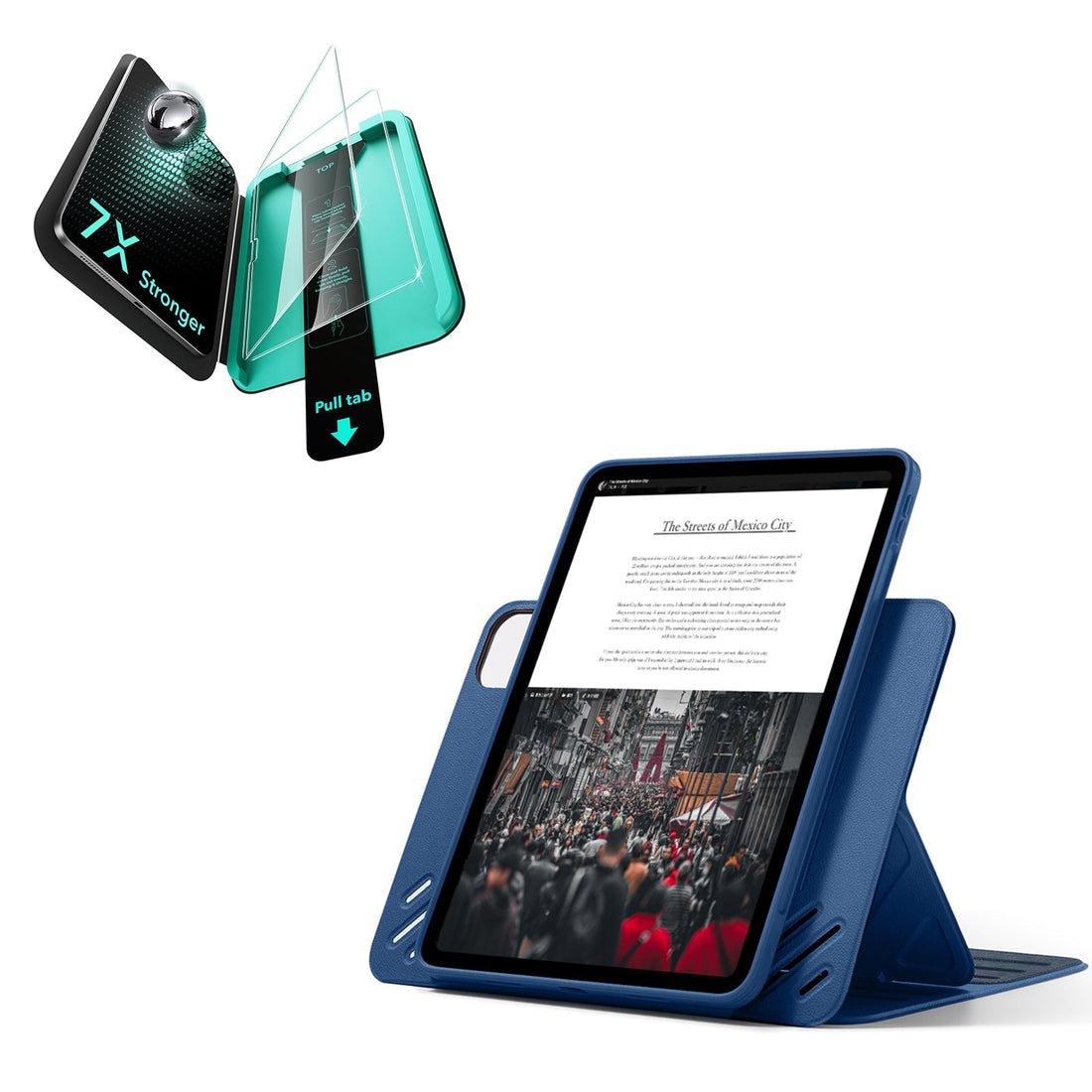 iPad Pro 11" (2025) Bundle Shift Magnetic Case & Armorite® Protection - Navy Blue ESR ESR