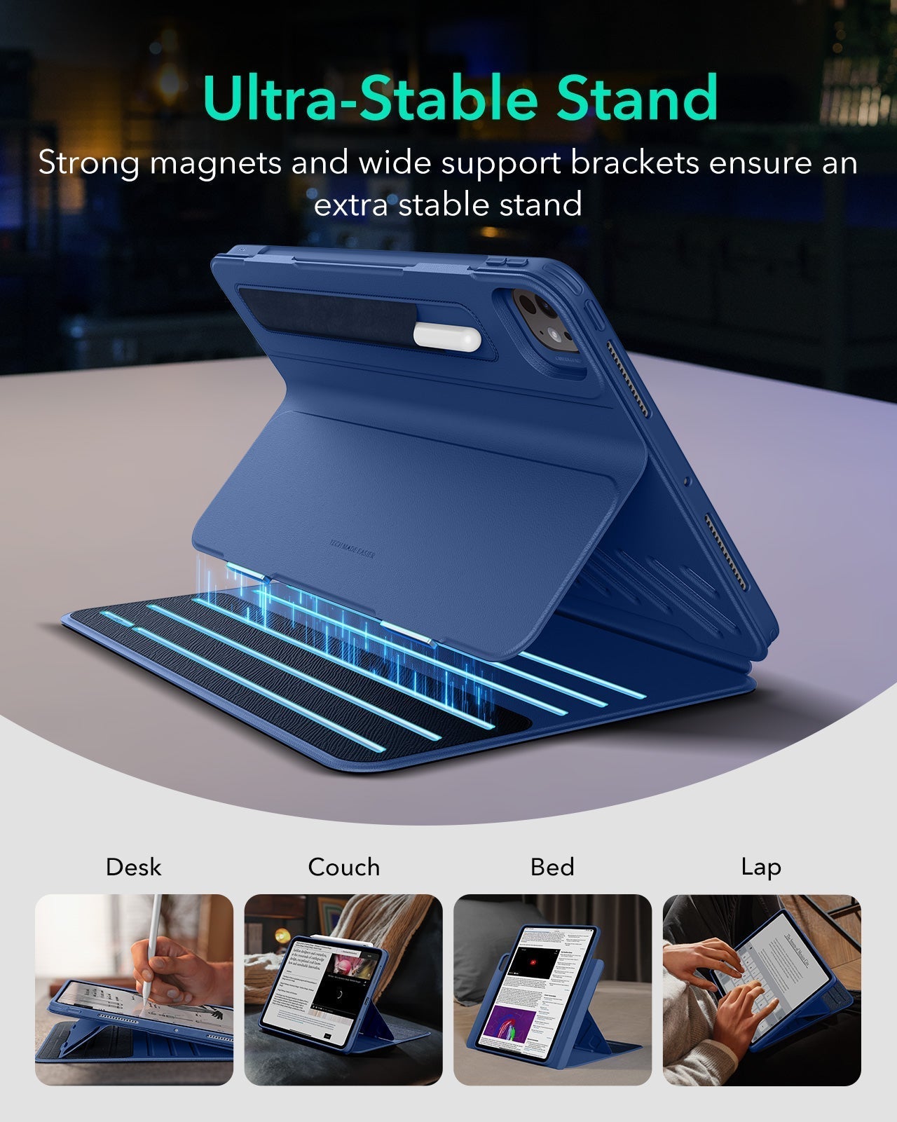 iPad Pro 11" (2025) Bundle Shift Magnetic Case & Armorite® Paper-Feel Protection - Navy Blue ESR ESR