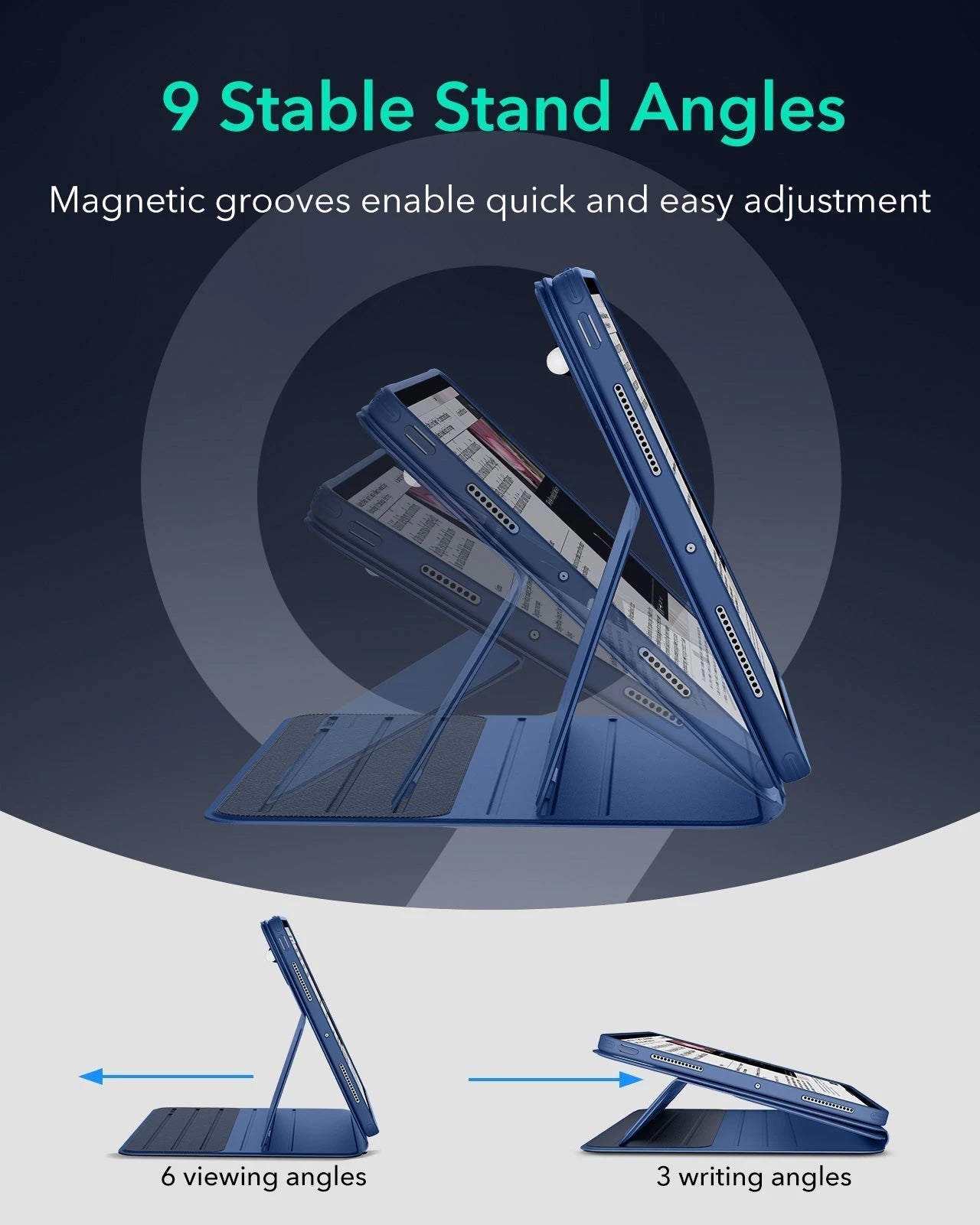 iPad Pro 11" (2025) Bundle Shift Magnetic Case & Armorite® Paper-Feel Protection - Navy Blue ESR ESR
