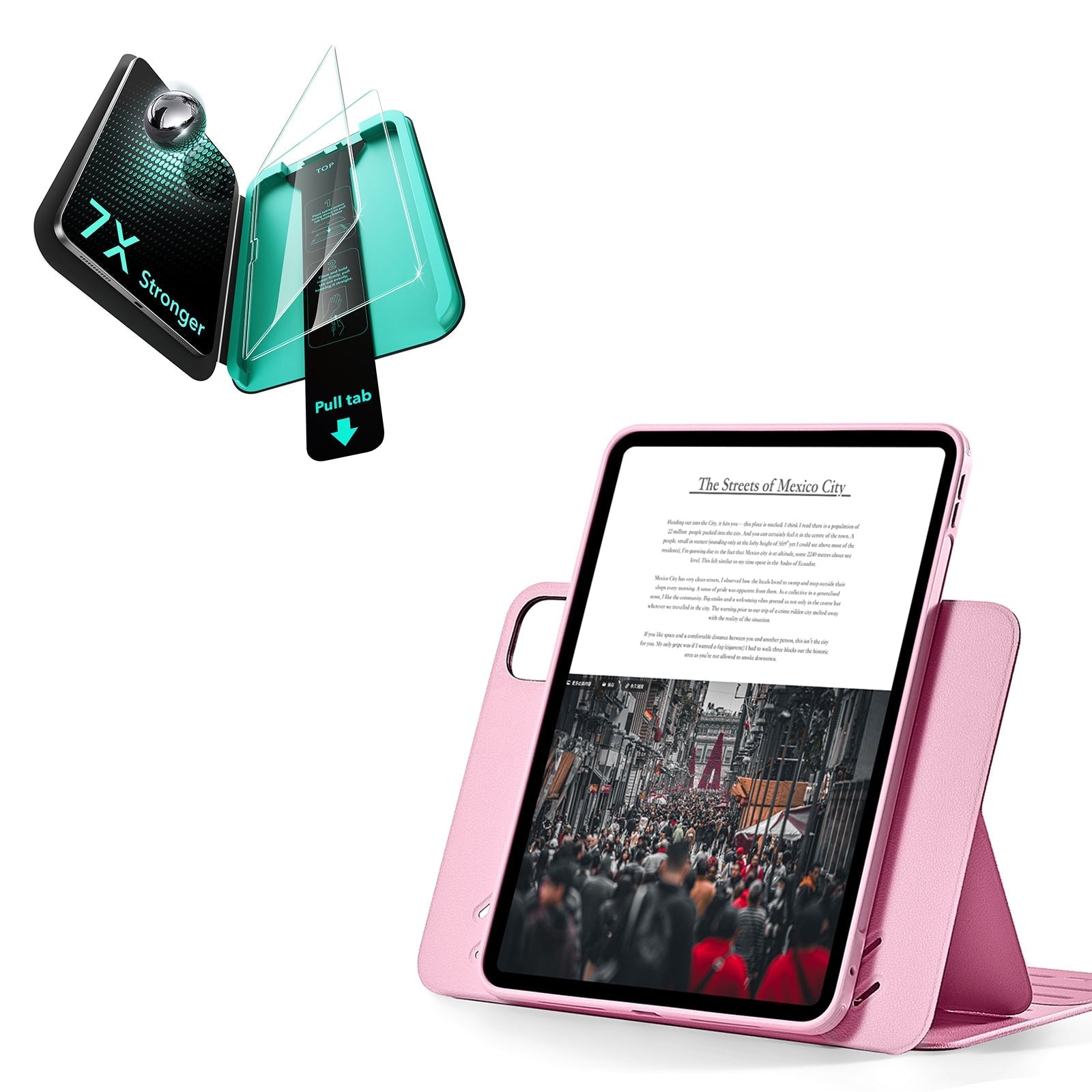 iPad Pro 11" (2025) Bundle Shift Magnetic Case & Armorite® Protection - Pink ESR ESR