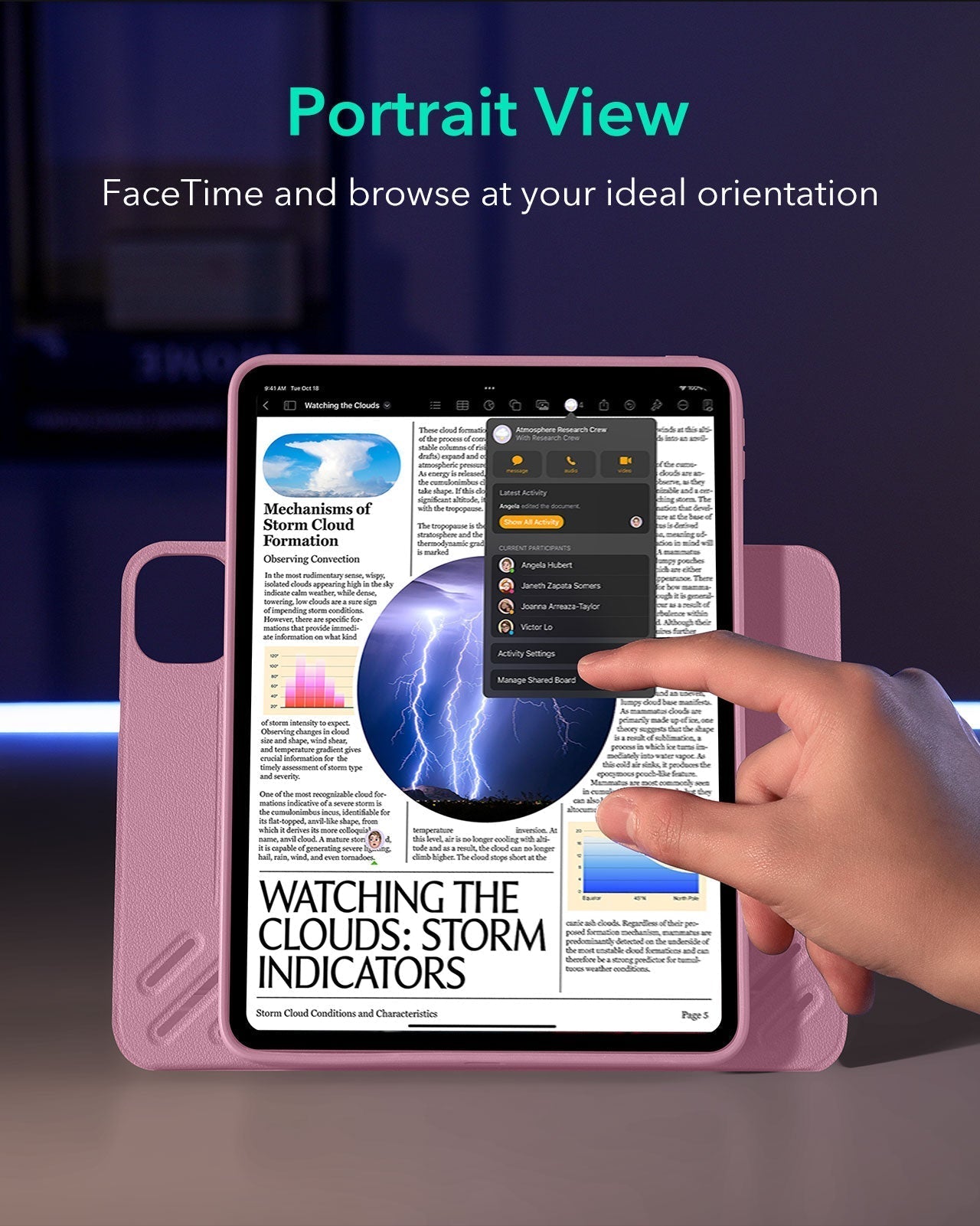 iPad Pro 11" (2025) Bundle Shift Magnetic Case & Armorite® Paper-Feel Protection - Pink ESR ESR