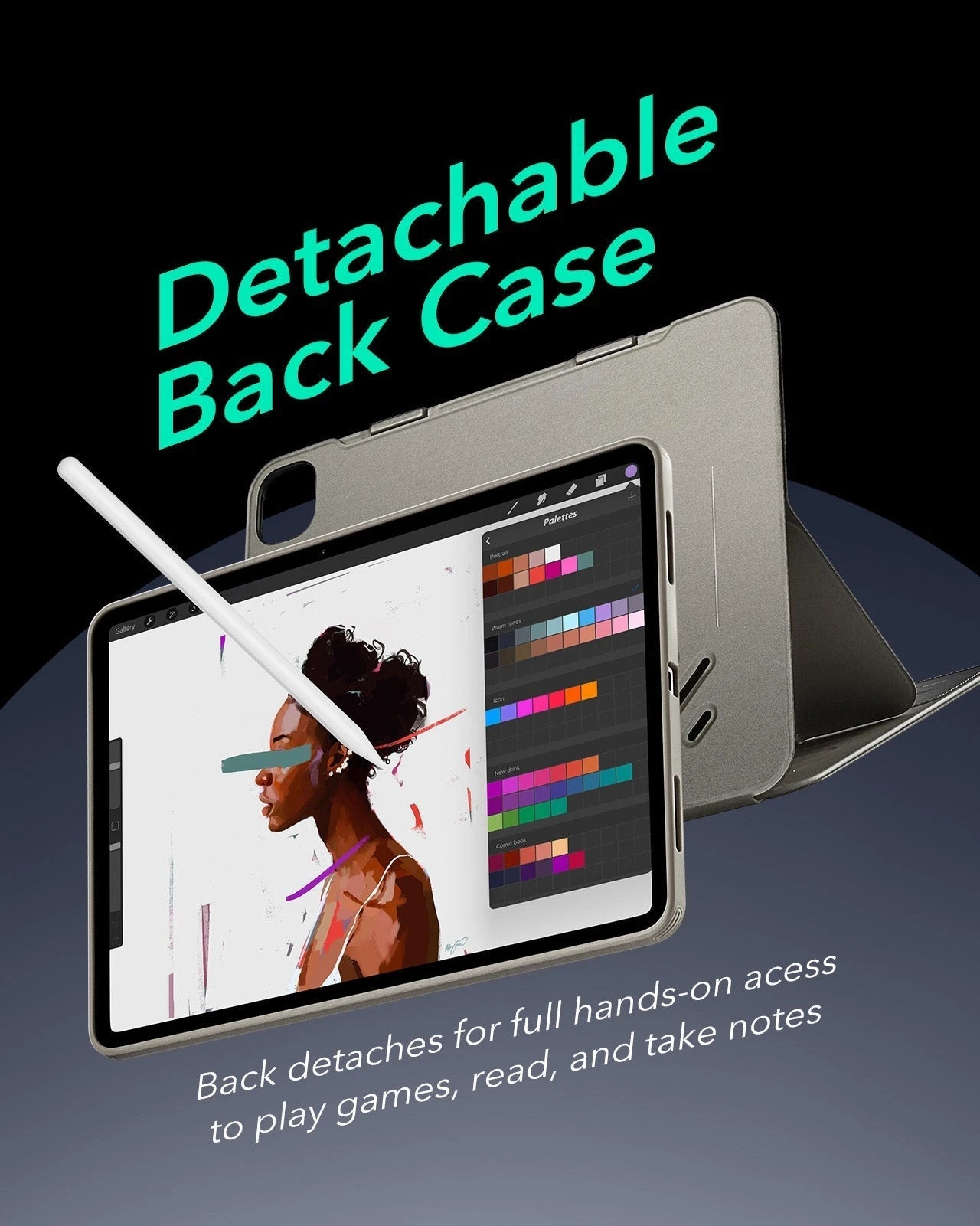 iPad Pro 11" (2025) Bundle Shift Magnetic Case & Armorite® Paper-Feel Protection - Titanium ESR ESR