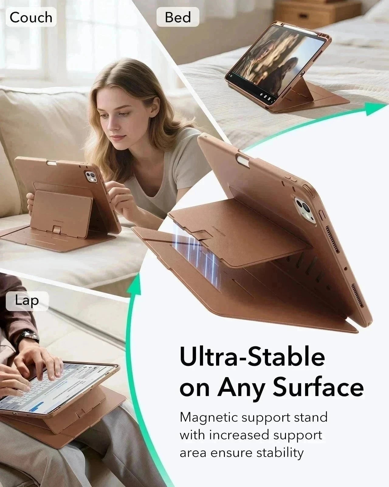 iPad Pro 13" (2024) Flip Magnetic Case with Pencil Holder - Brown ESR ESR