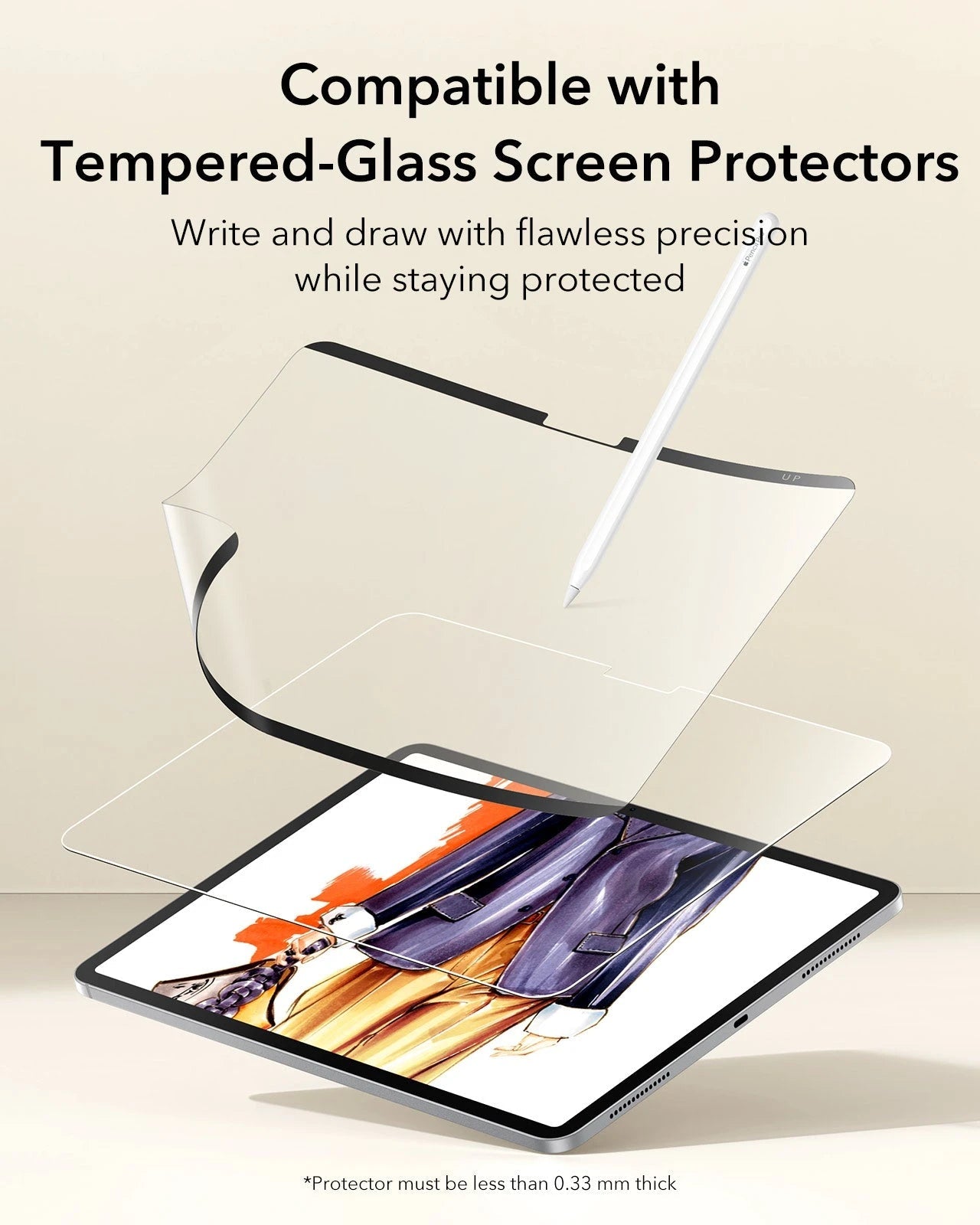 iPad Pro 11" (2025) Paper-Feel Magnetic Screen Protector - 1 Pack ESR ESR