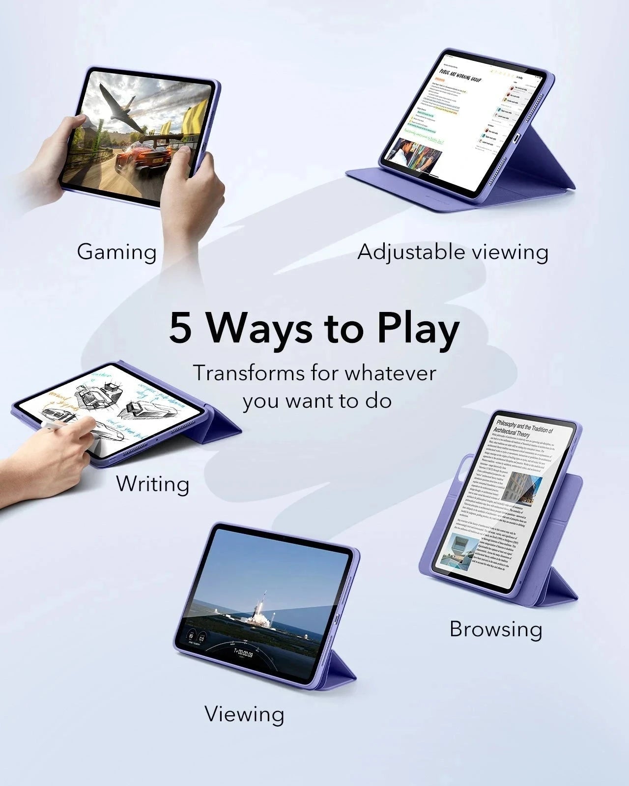 iPad Pro 11ʺ (2025) Rebound Hybrid Case 360 - Lavender ESR ESR