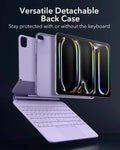 iPad Pro 11ʺ (2025) Bundle Rebound Magnetic Keyboard Case 360 & Armorite Screen Protectors - US Layout-Purple ESR ESR