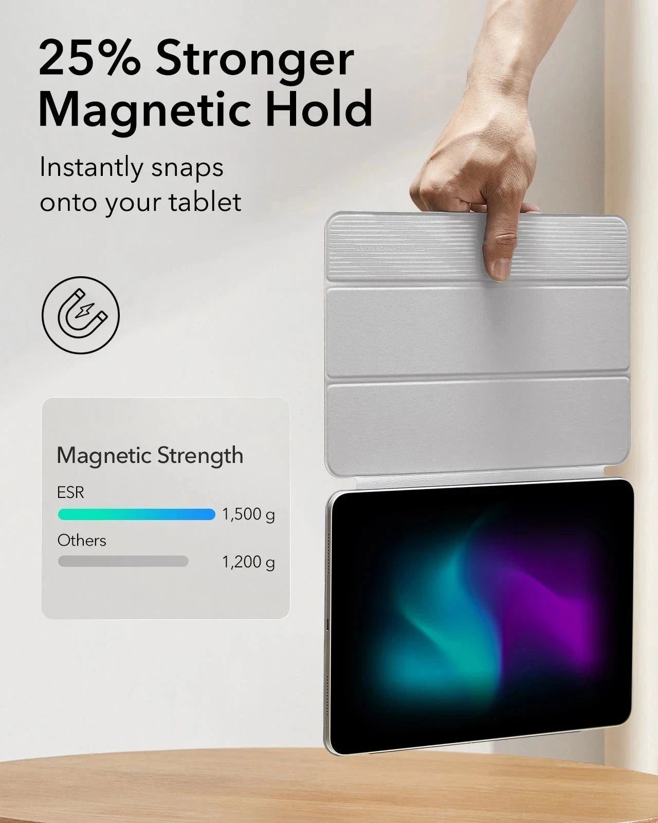 iPad Pro 11" (2025) Rebound Magnetic Case - Brilliant White ESR ESR