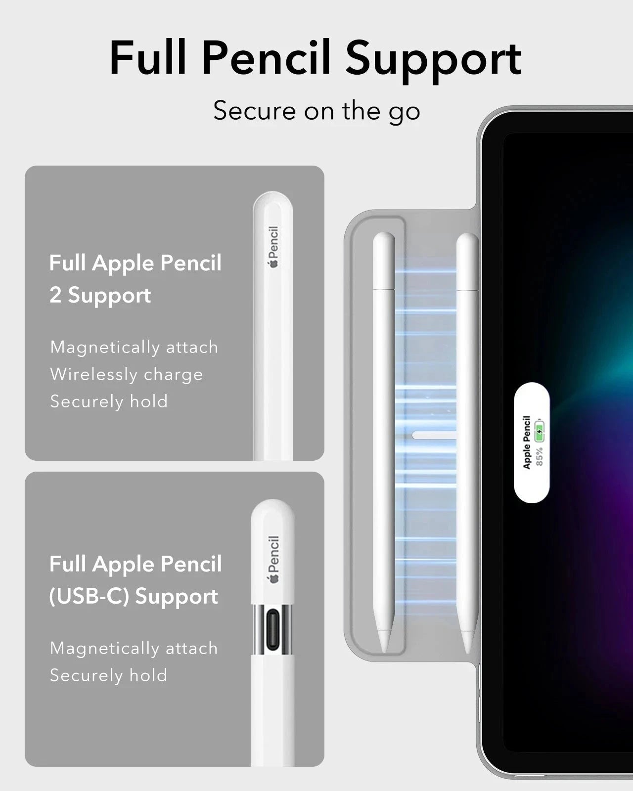 iPad Pro 11" (2025) Rebound Magnetic Case - Grey ESR ESR