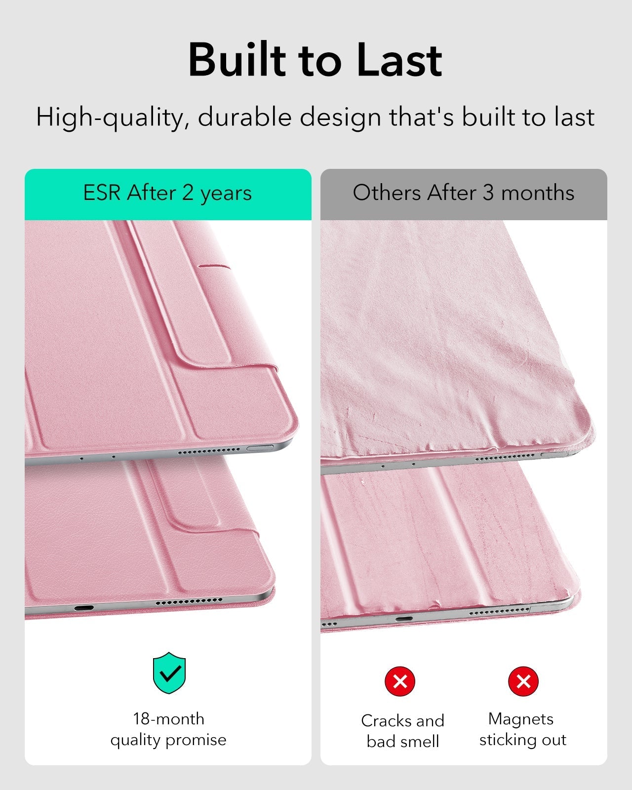 iPad Pro 11" (2025) Rebound Magnetic Case - Pink ESR ESR