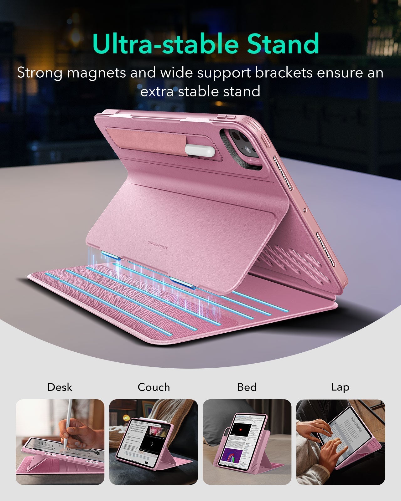 iPad Pro 11″ (2025) Shift Magnetic Case with Pencil Bundle - Pink ESR ESR