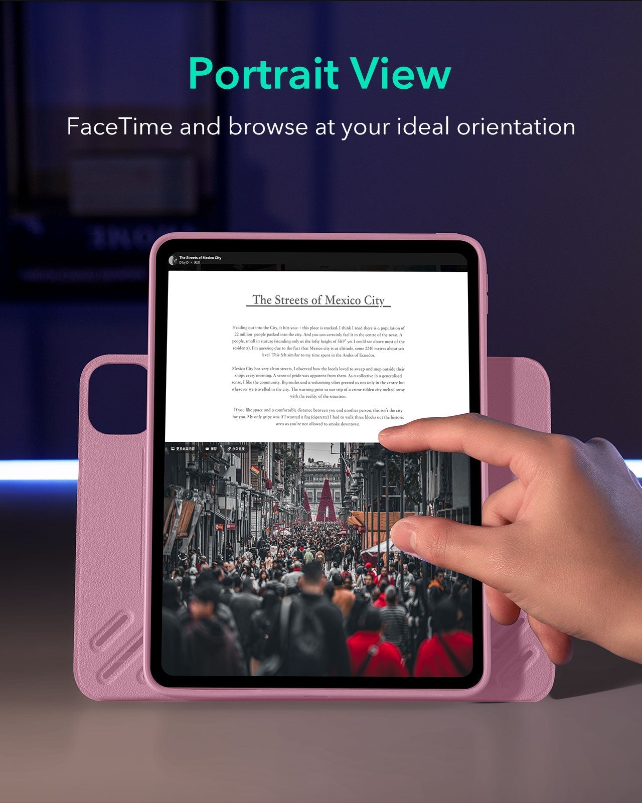 iPad Pro 11″ (2025) Shift Magnetic Case with Pencil Bundle - Pink ESR ESR