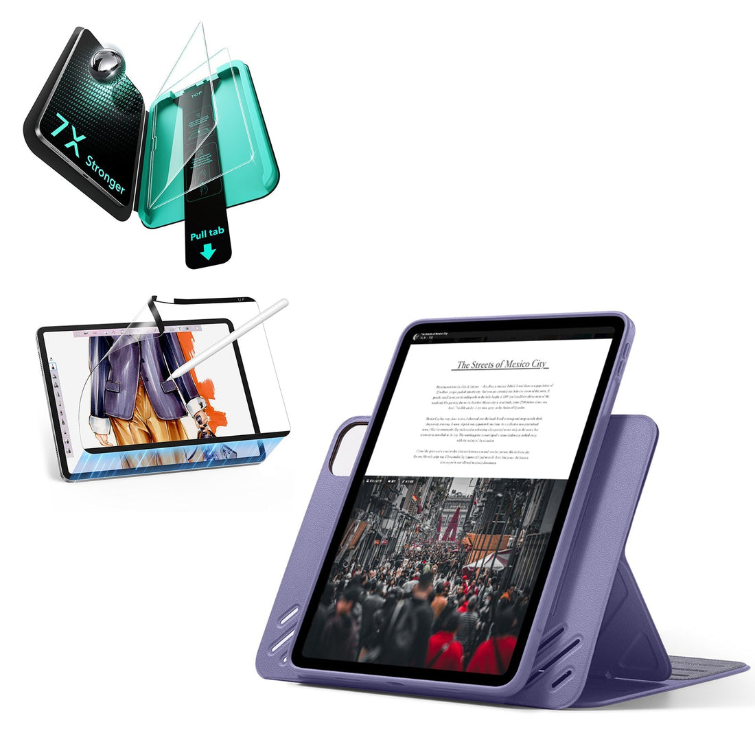 iPad Pro 11" (2025) Shift Transformation Bundle - Purple ESR ESR