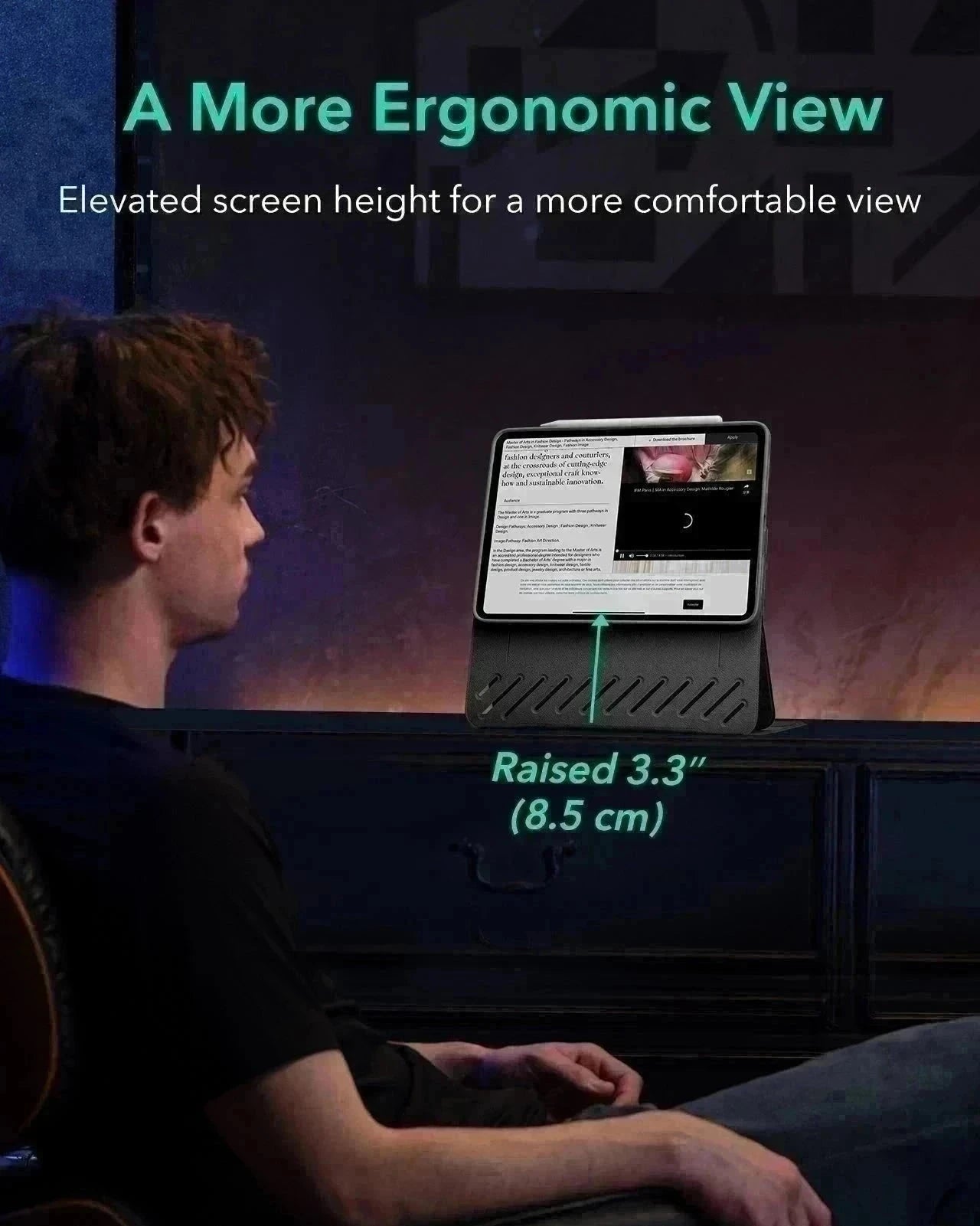 iPad Pro 11 inch shift magnetic case with ergonomic view