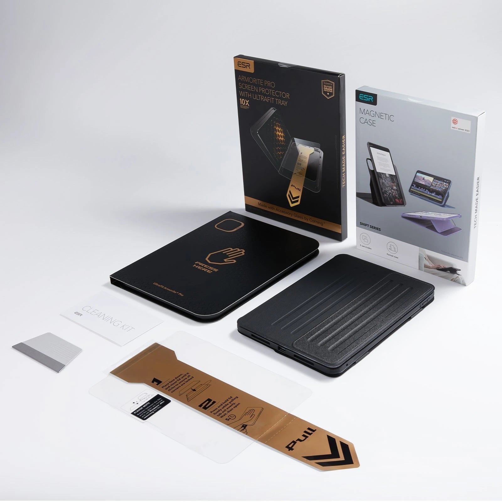 iPad Pro 11" (M5) 2025 Bundle Shift Magnetic Case & Armorite Pro Screen Protector With UltraFit Tray
