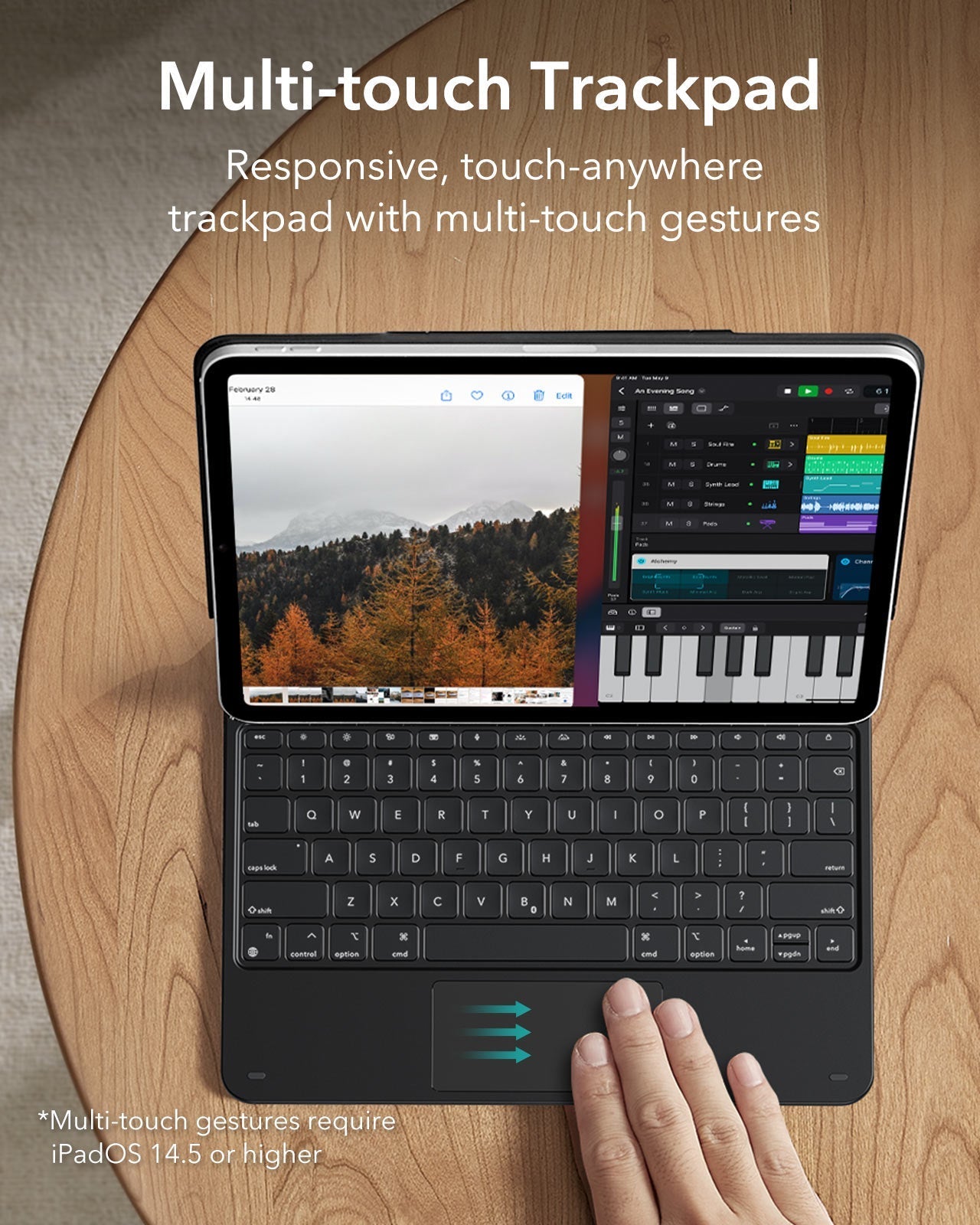 iPad Pro 12.9″ (2022) Rebound Magnetic Keyboard Case - US Layout-Black ESR ESR