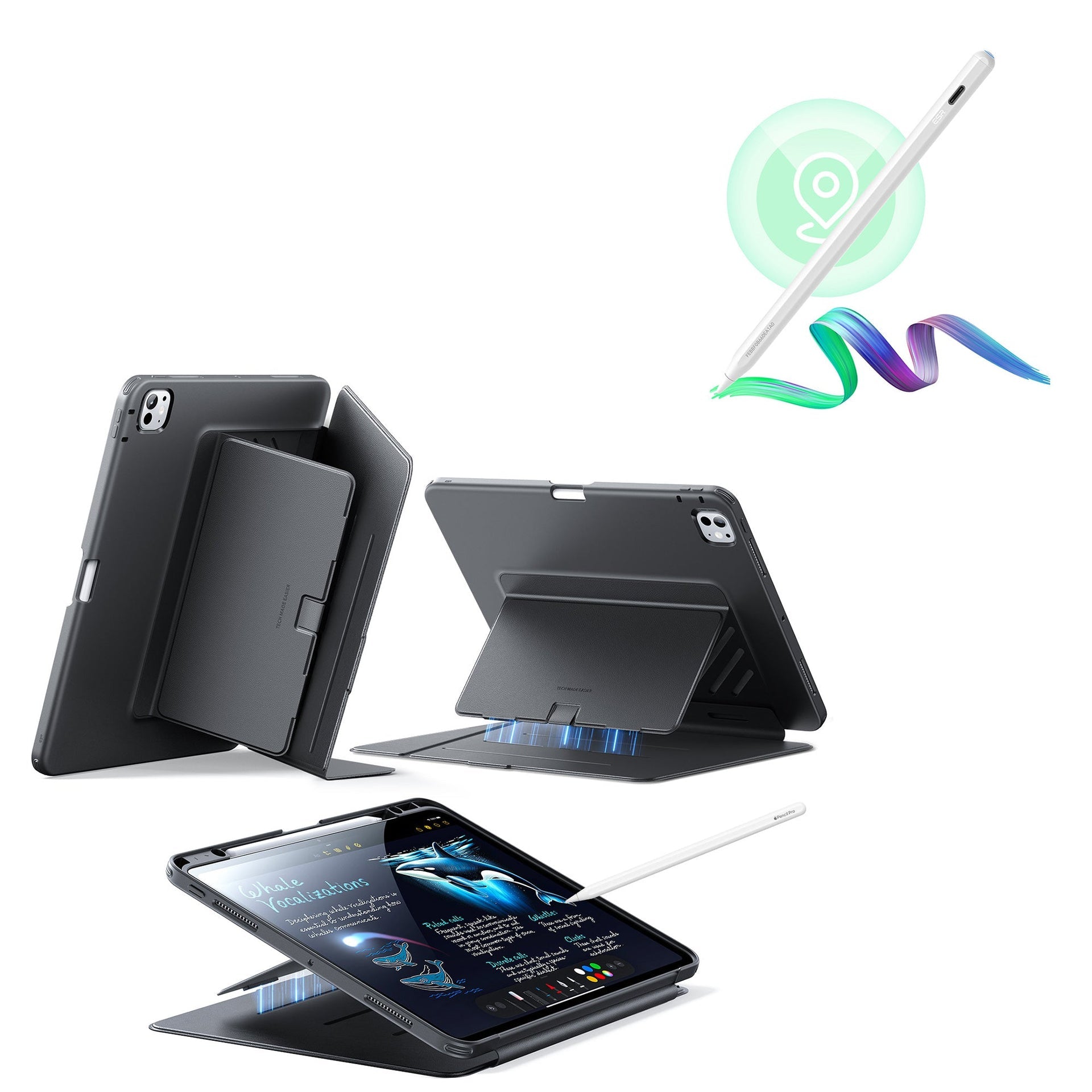 iPad Pro 13″ (2024) Flip Magnetic Case with Pencil Bundle - Black ESR ESR