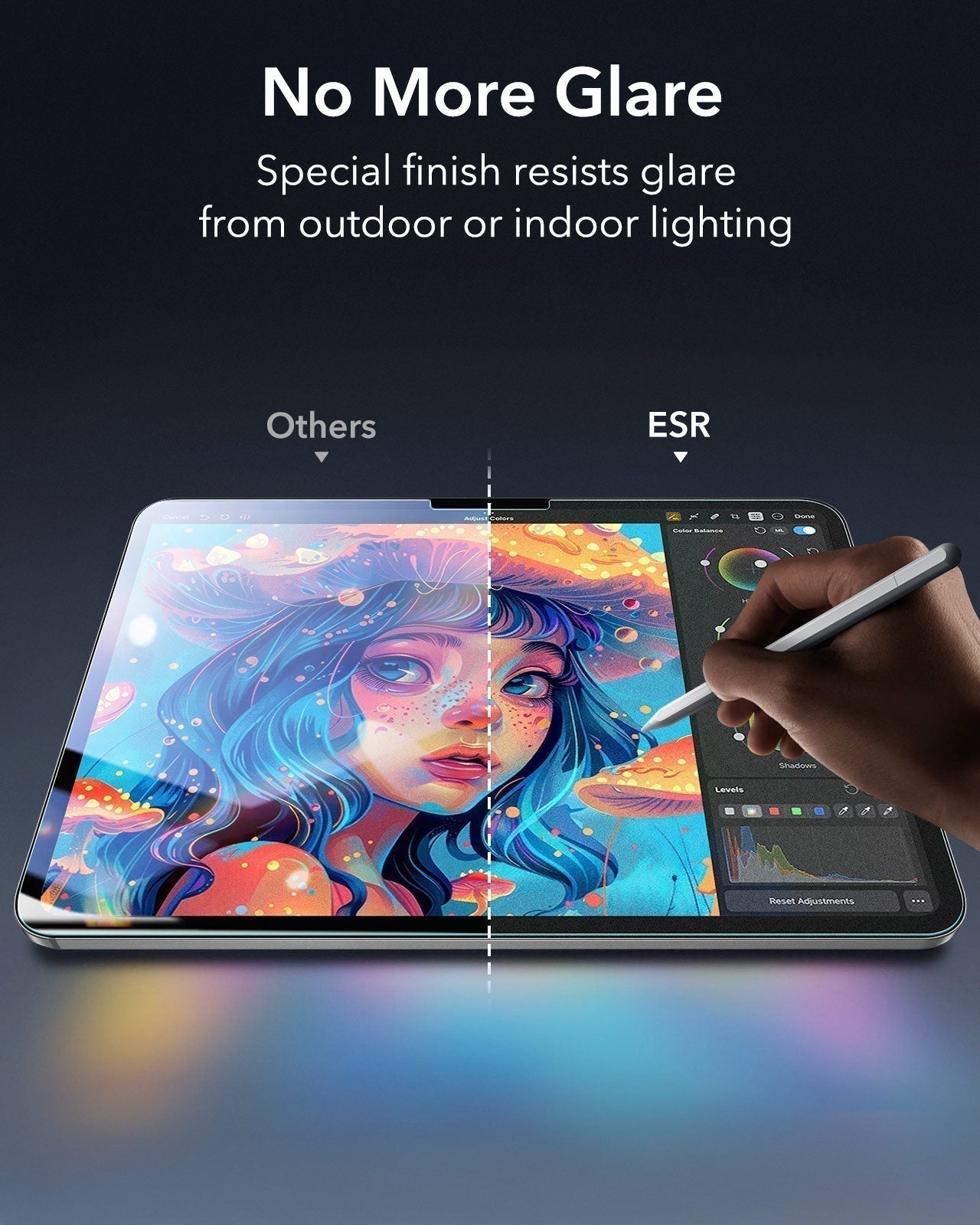 iPad Pro 13" (2025) Bundle Shift Magnetic Case & Armorite® Paper-Feel Protection - Navy Blue ESR ESR