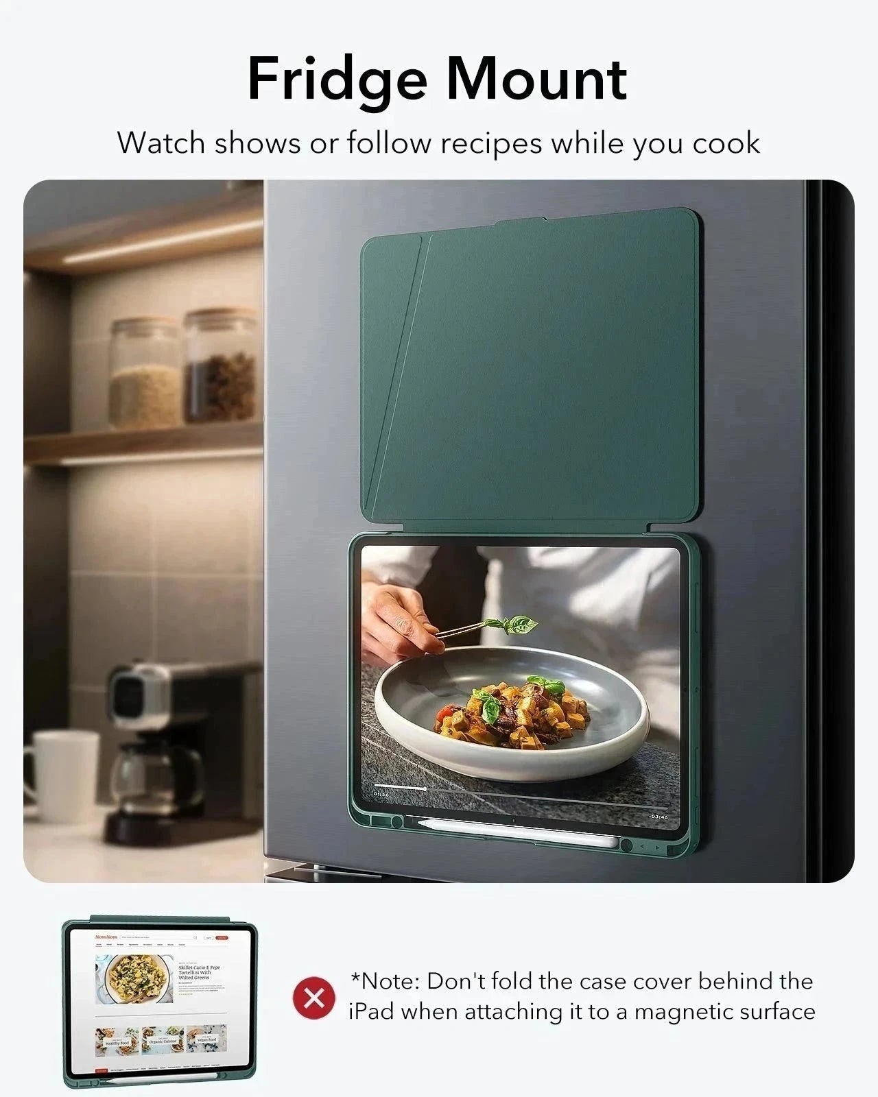 iPad Pro 13" (2024) Flip Magnetic Case with Pencil Holder - Green ESR ESR