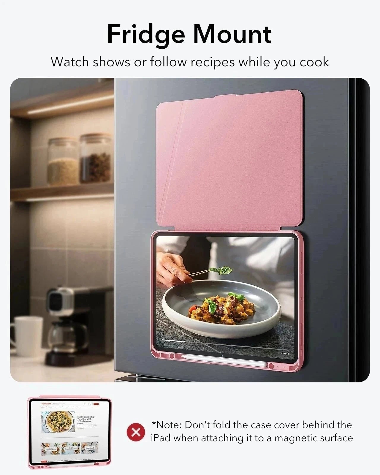 iPad Pro 13" (2024) Flip Magnetic Case with Pencil Holder - Pink ESR ESR