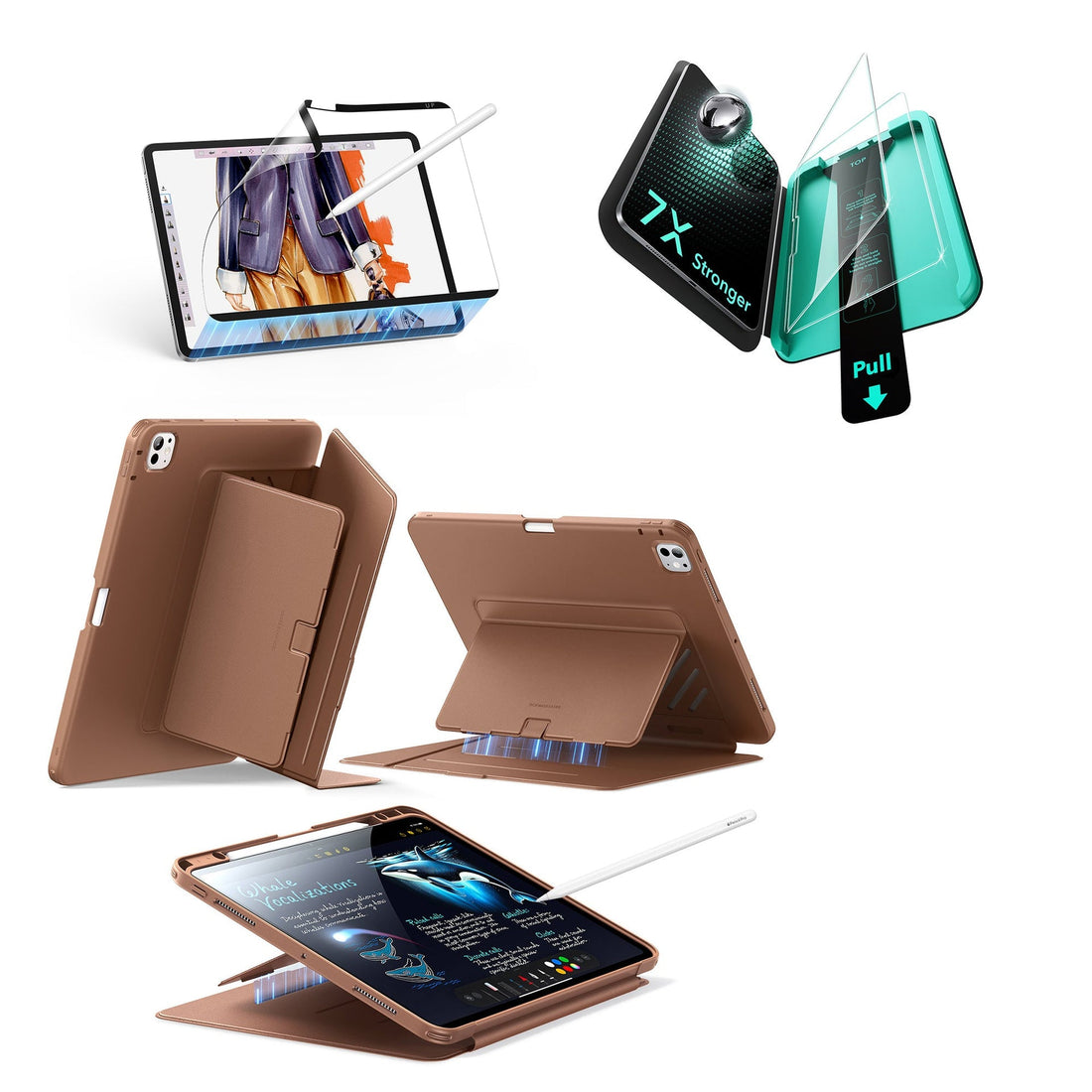 iPad Pro 13ʺ (2025) Flip Transformation Bundle - Brown ESR ESR